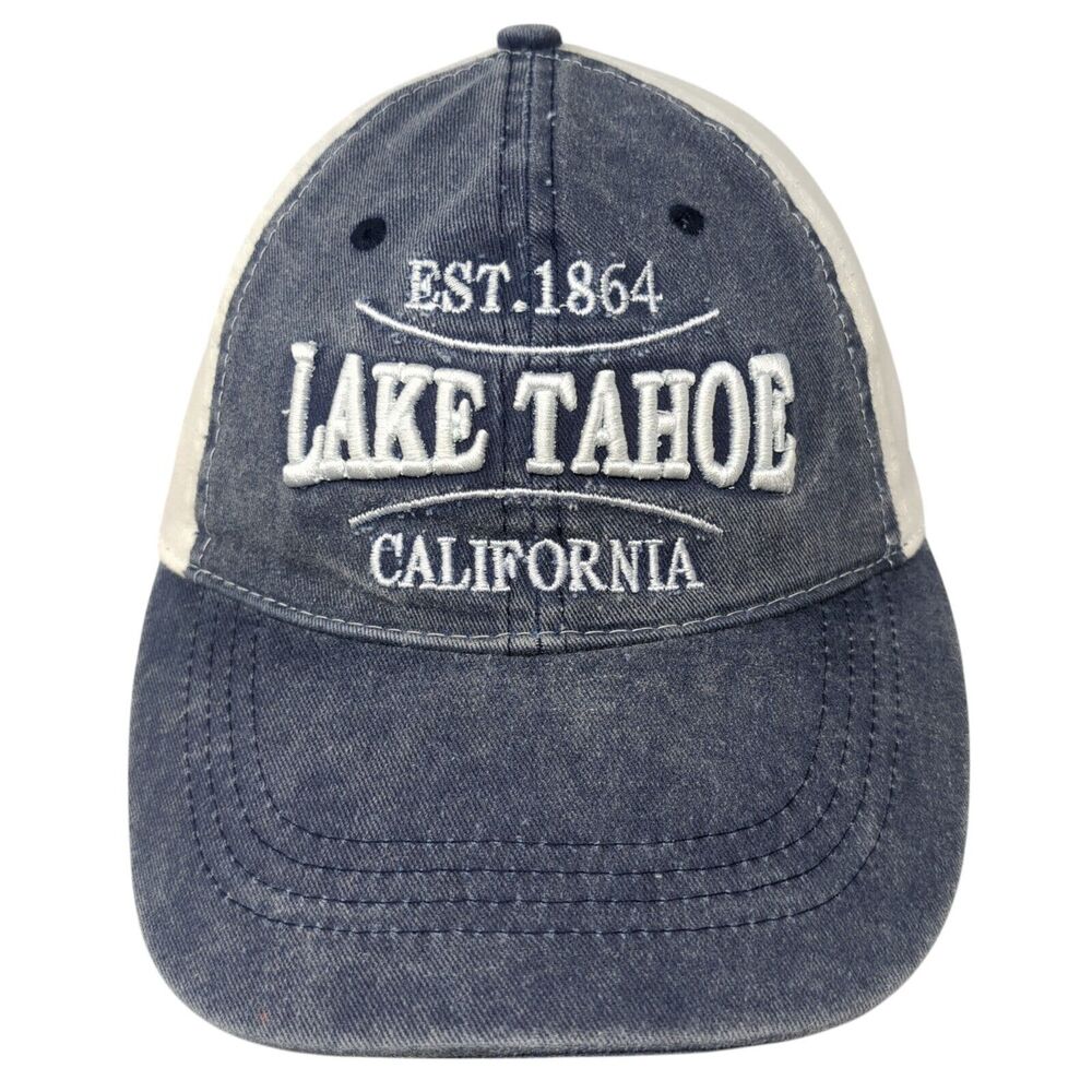 Lake Tahoe California Est. 1864 Strapback Hat Blue OS Adjustable Lucky 7 USA